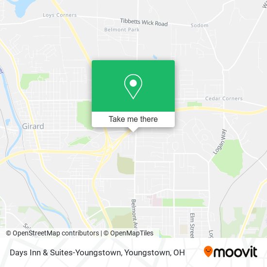 Days Inn & Suites-Youngstown map