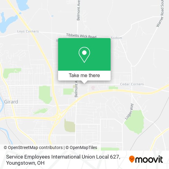 Service Employees International Union Local 627 map