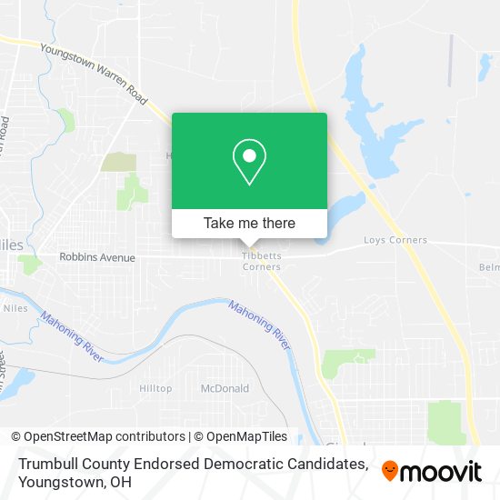 Trumbull County Endorsed Democratic Candidates map