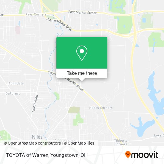 TOYOTA of Warren map