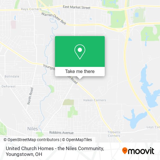 Mapa de United Church Homes - the Niles Community