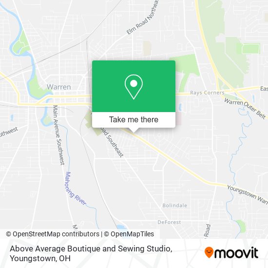 Above Average Boutique and Sewing Studio map