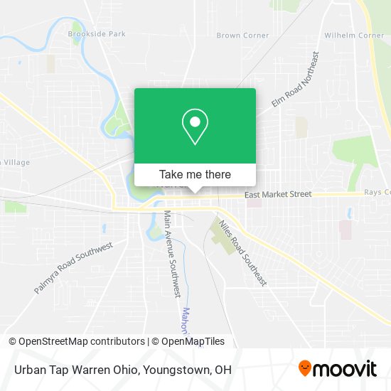 Urban Tap Warren Ohio map