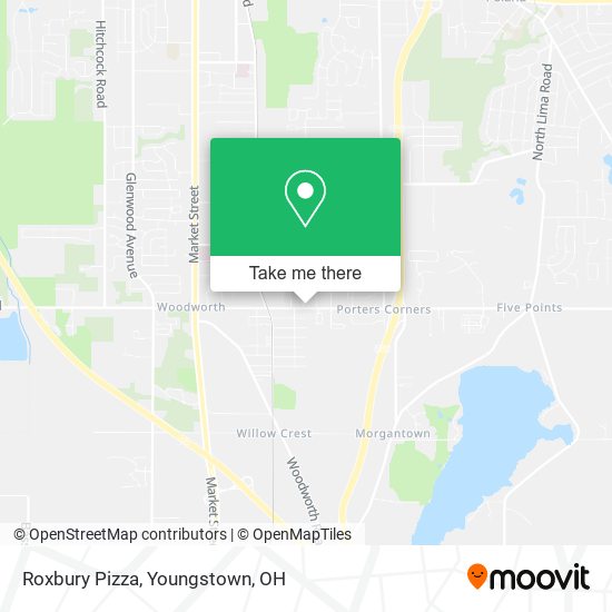Mapa de Roxbury Pizza