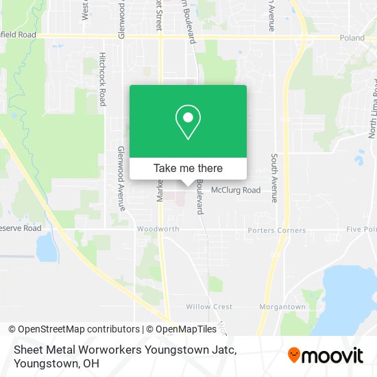 Mapa de Sheet Metal Worworkers Youngstown Jatc