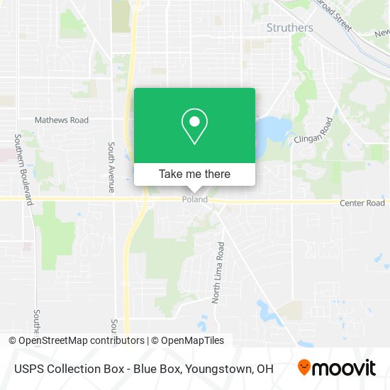 Mapa de USPS Collection Box - Blue Box