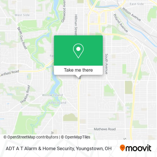 Mapa de ADT A T Alarm & Home Security