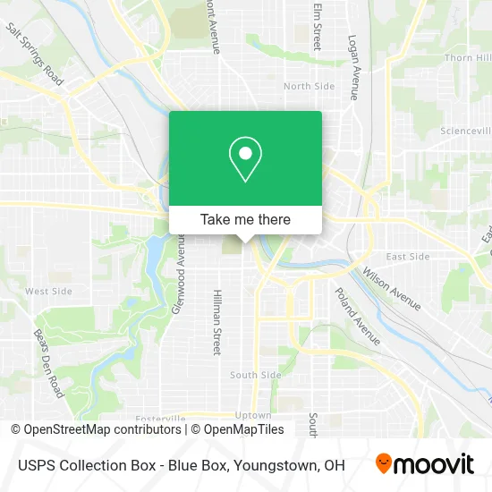 USPS Collection Box - Blue Box map