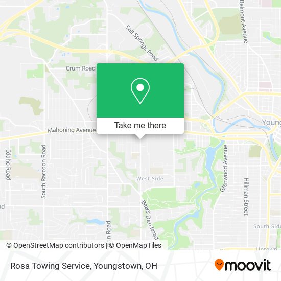 Rosa Towing Service map