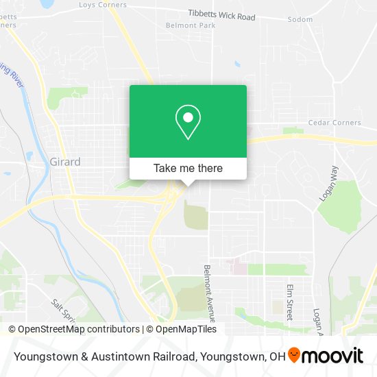 Mapa de Youngstown & Austintown Railroad