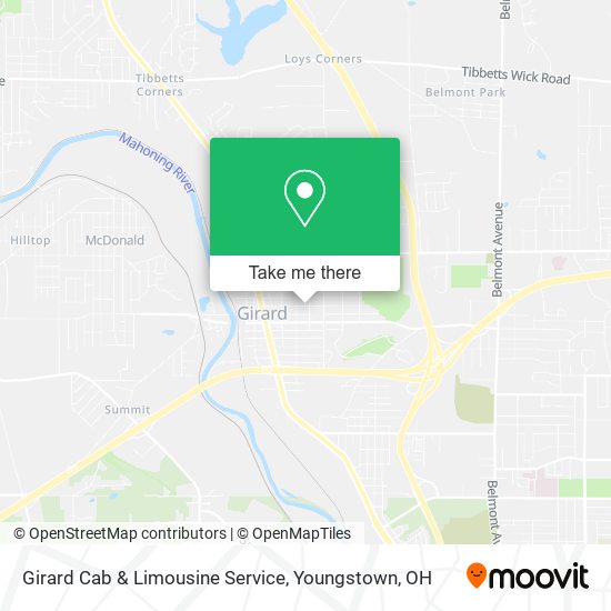 Girard Cab & Limousine Service map