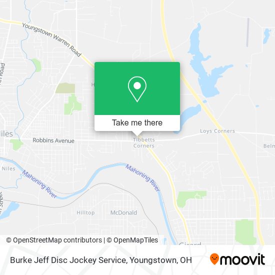 Mapa de Burke Jeff Disc Jockey Service