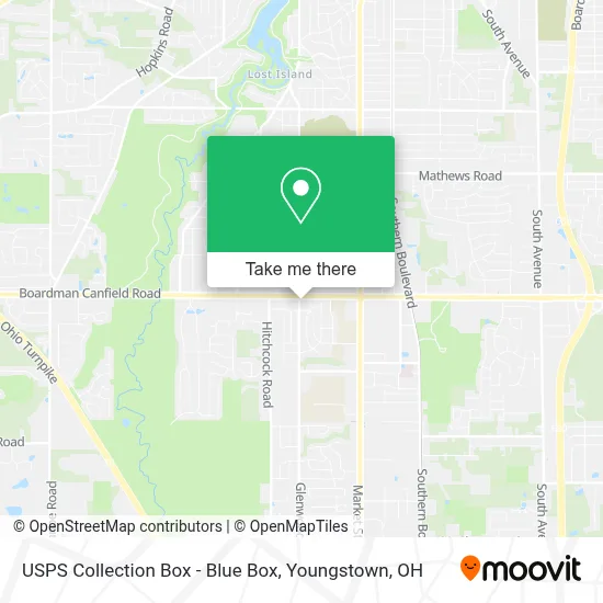 USPS Collection Box - Blue Box map