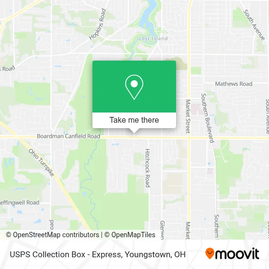 USPS Collection Box - Express map