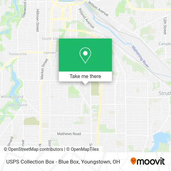 USPS Collection Box - Blue Box map