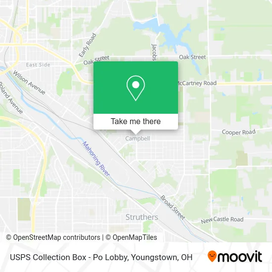 USPS Collection Box - Po Lobby map