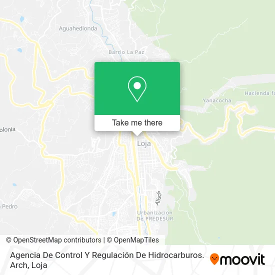 Agencia De Control Y Regulación De Hidrocarburos. Arch map