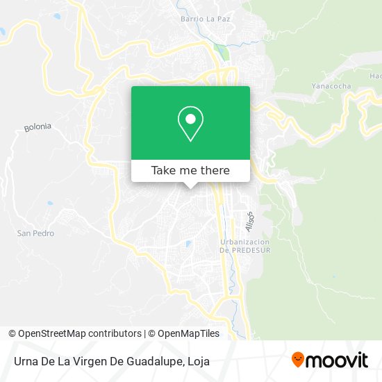 Urna De La Virgen De Guadalupe map