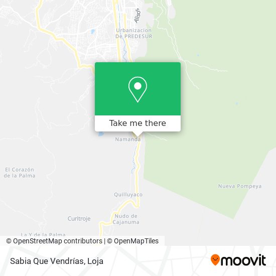 Mapa de Sabia Que Vendrías