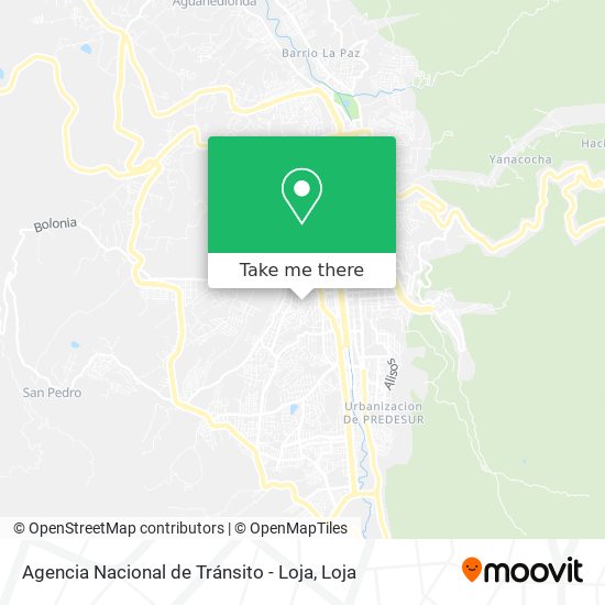 Mapa de Agencia Nacional de Tránsito - Loja