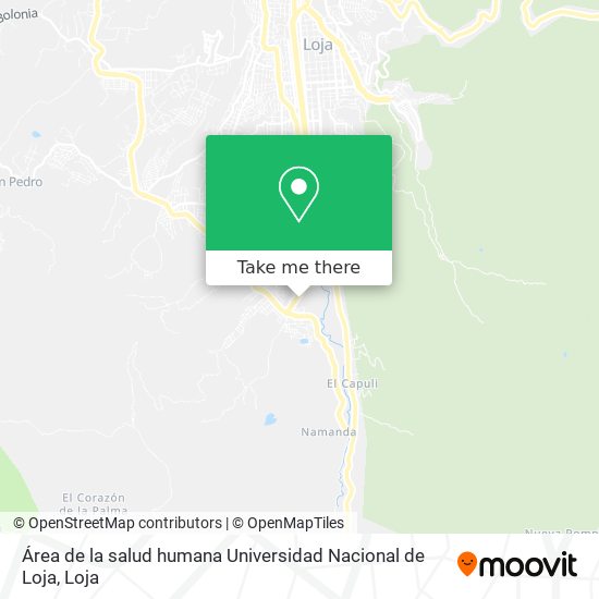 Mapa de Área de la salud humana Universidad Nacional de  Loja