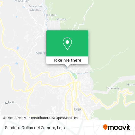 Sendero Orillas del Zamora map