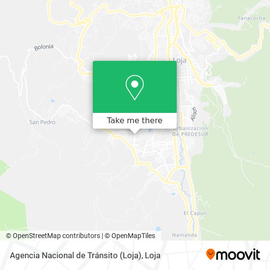 Mapa de Agencia Nacional de Tránsito (Loja)