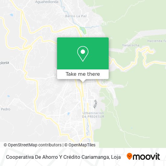 Cooperativa De Ahorro Y Crédito Cariamanga map