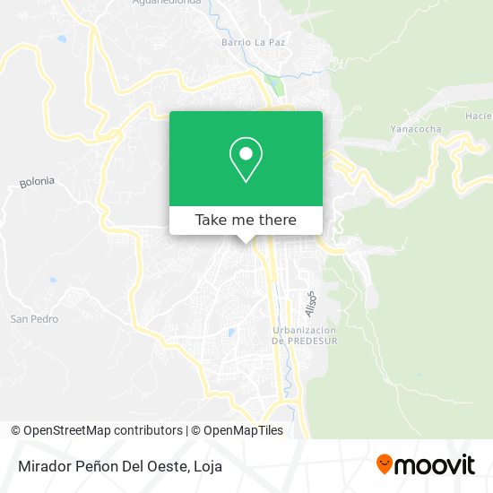 Mirador Peñon Del Oeste map