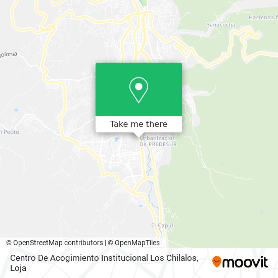 Mapa de Centro De Acogimiento Institucional Los Chilalos