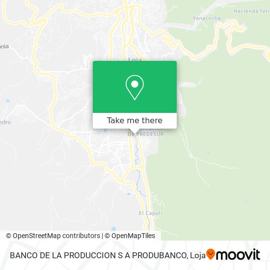 Mapa de BANCO DE LA PRODUCCION S A PRODUBANCO