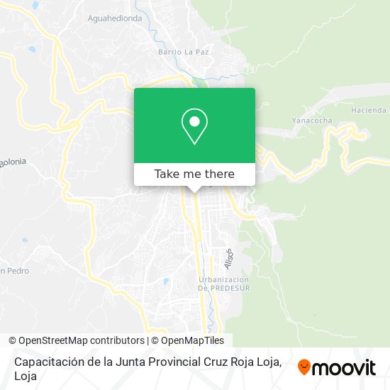 Capacitación de la Junta Provincial Cruz Roja Loja map