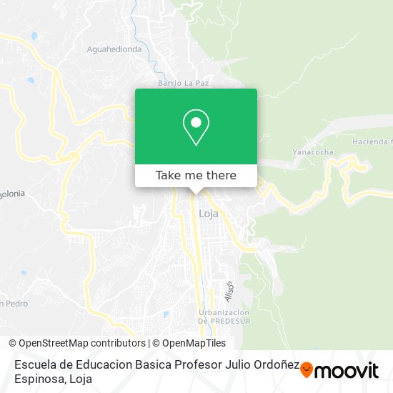 Mapa de Escuela de Educacion Basica Profesor Julio Ordoñez Espinosa