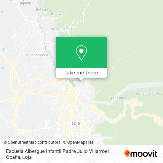 Mapa de Escuela Albergue Infantil Padre Julio Villarroel Ocaña