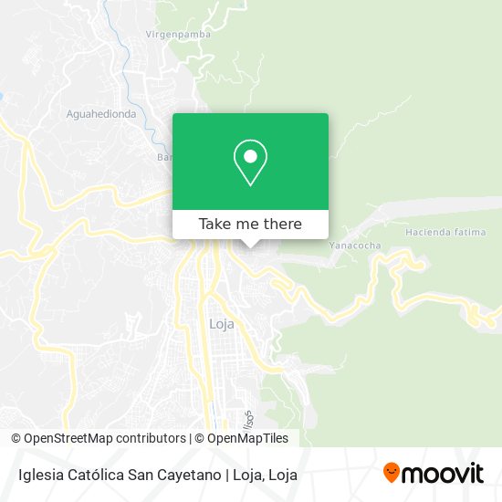 Mapa de Iglesia Católica San Cayetano | Loja