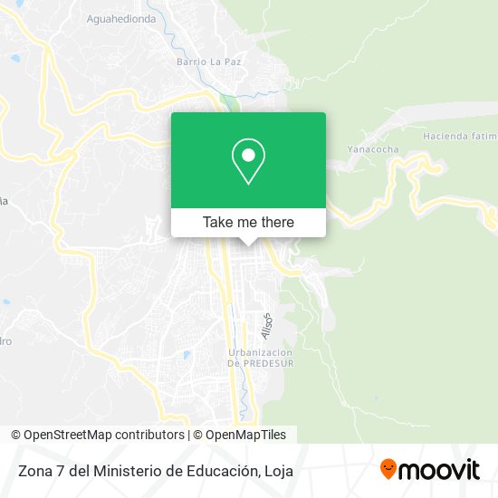 Zona 7 del Ministerio de Educación map