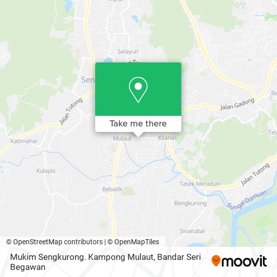 Mukim Sengkurong. Kampong Mulaut map