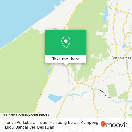 Tanah Perkuburan Islam Hanibong Berapi Kampong Lugu map