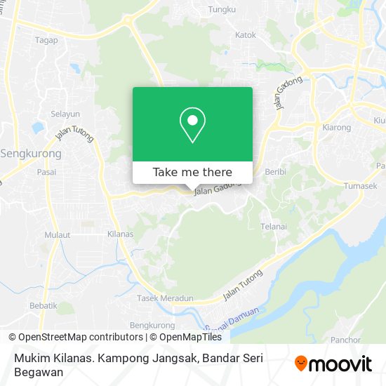 Mukim Kilanas. Kampong Jangsak map