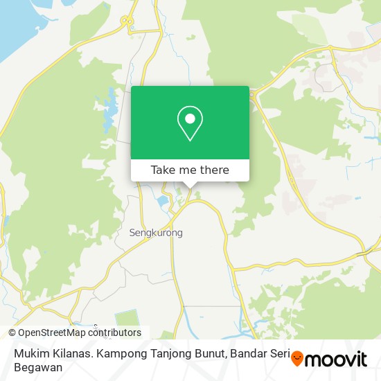 Mukim Kilanas. Kampong Tanjong Bunut map