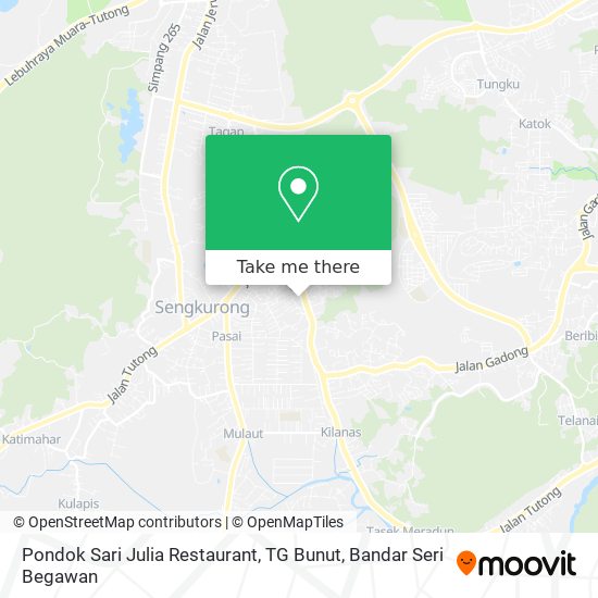 Pondok Sari Julia Restaurant, TG Bunut map
