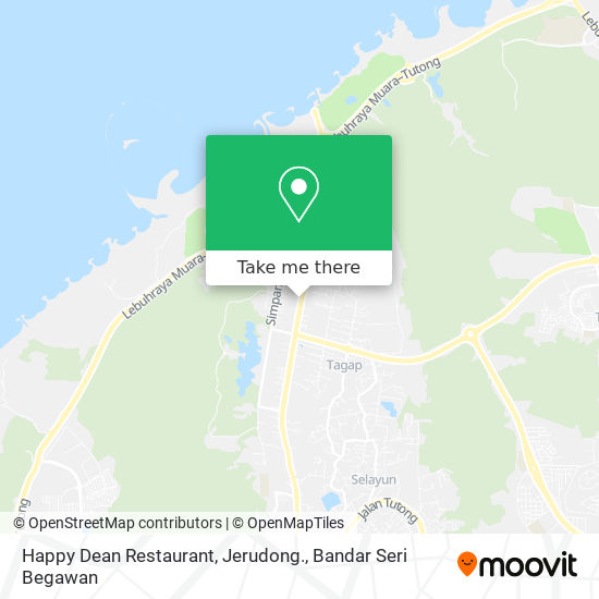 Happy Dean Restaurant, Jerudong. map