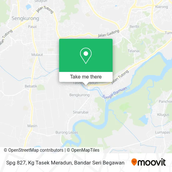 Spg 827, Kg Tasek Meradun map