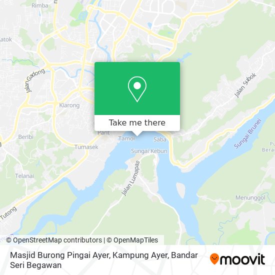 Masjid Burong Pingai Ayer, Kampung Ayer map