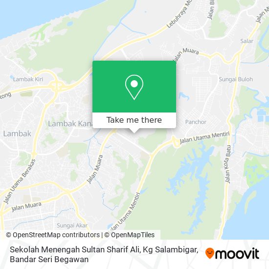Peta Sekolah Menengah Sultan Sharif Ali, Kg Salambigar