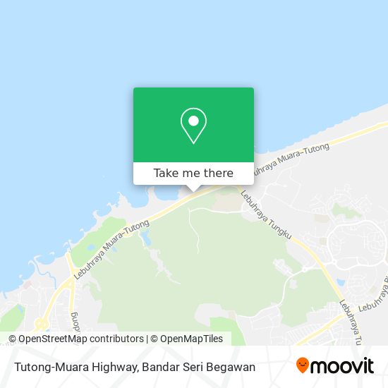 Tutong-Muara Highway map