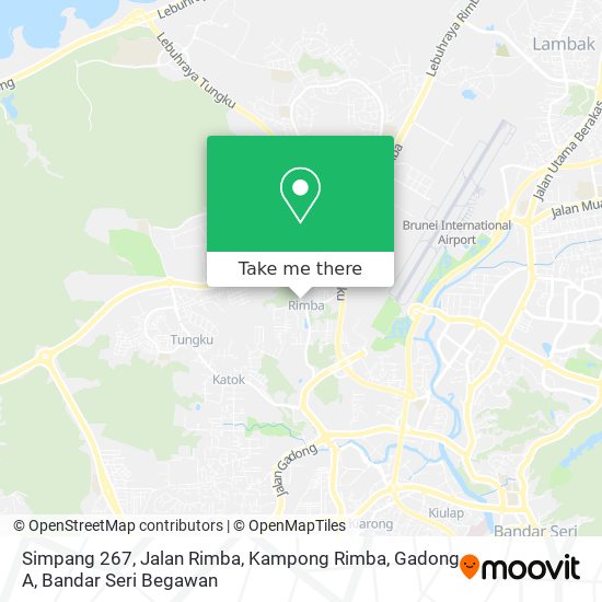 Simpang 267, Jalan Rimba, Kampong Rimba, Gadong A map