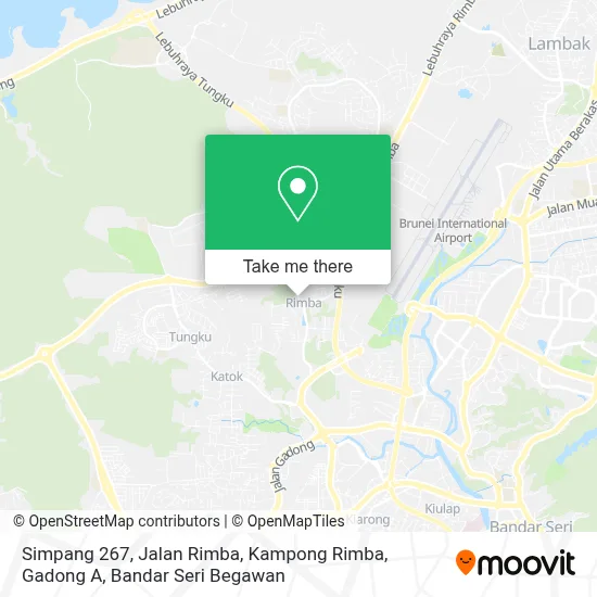 Simpang 267, Jalan Rimba, Kampong Rimba, Gadong A map