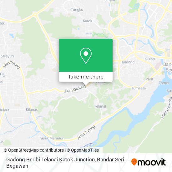 Gadong Beribi Telanai Katok Junction map