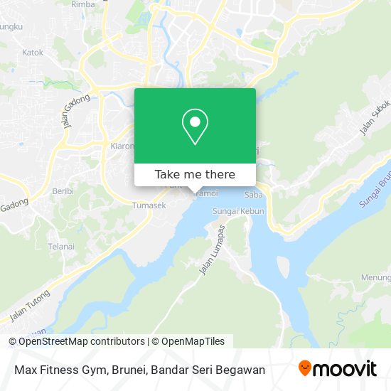 Max Fitness Gym, Brunei map